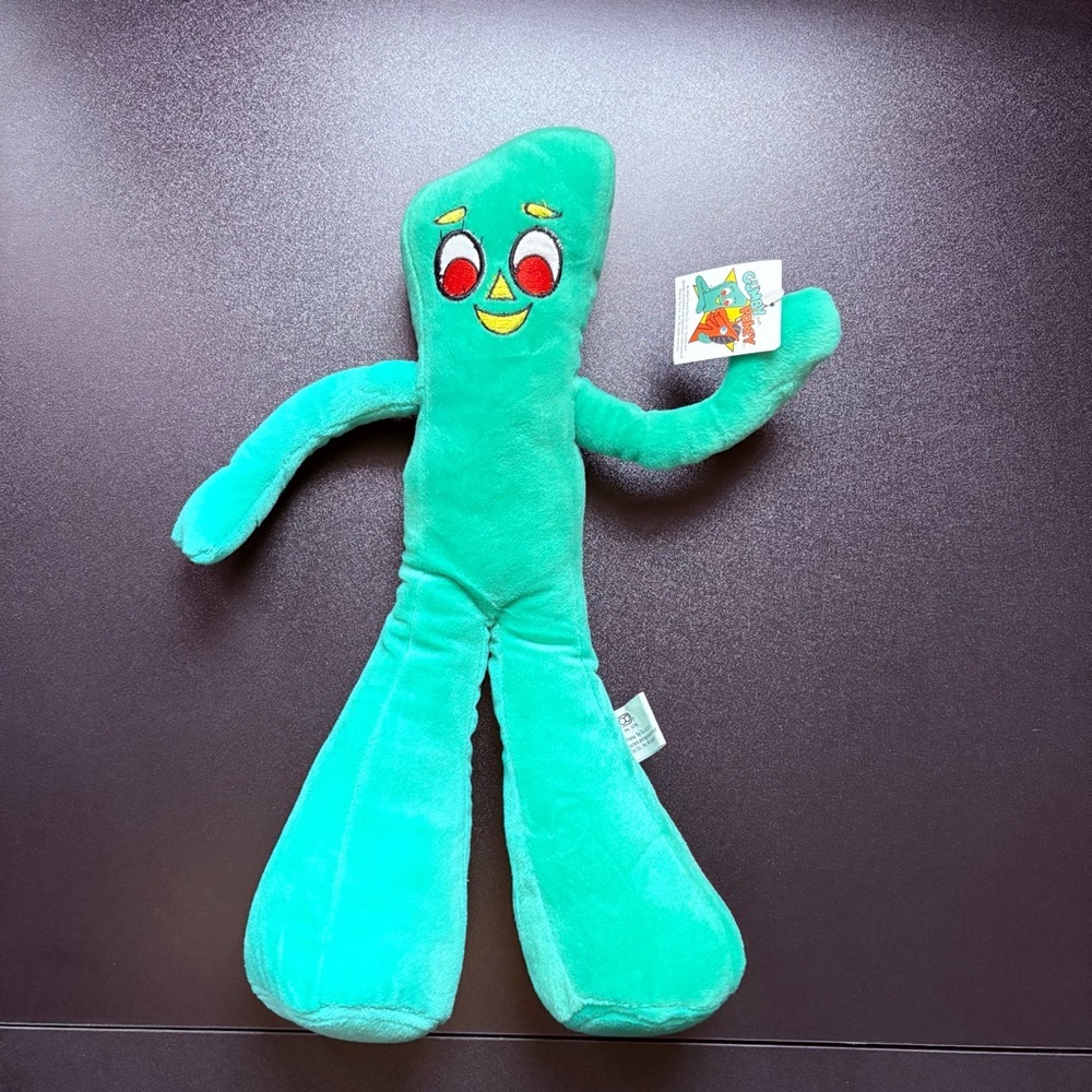 Vintage 2000 NANCO Gumby Green Plush Toy 14” Stuffed‎ Animal Pose-able